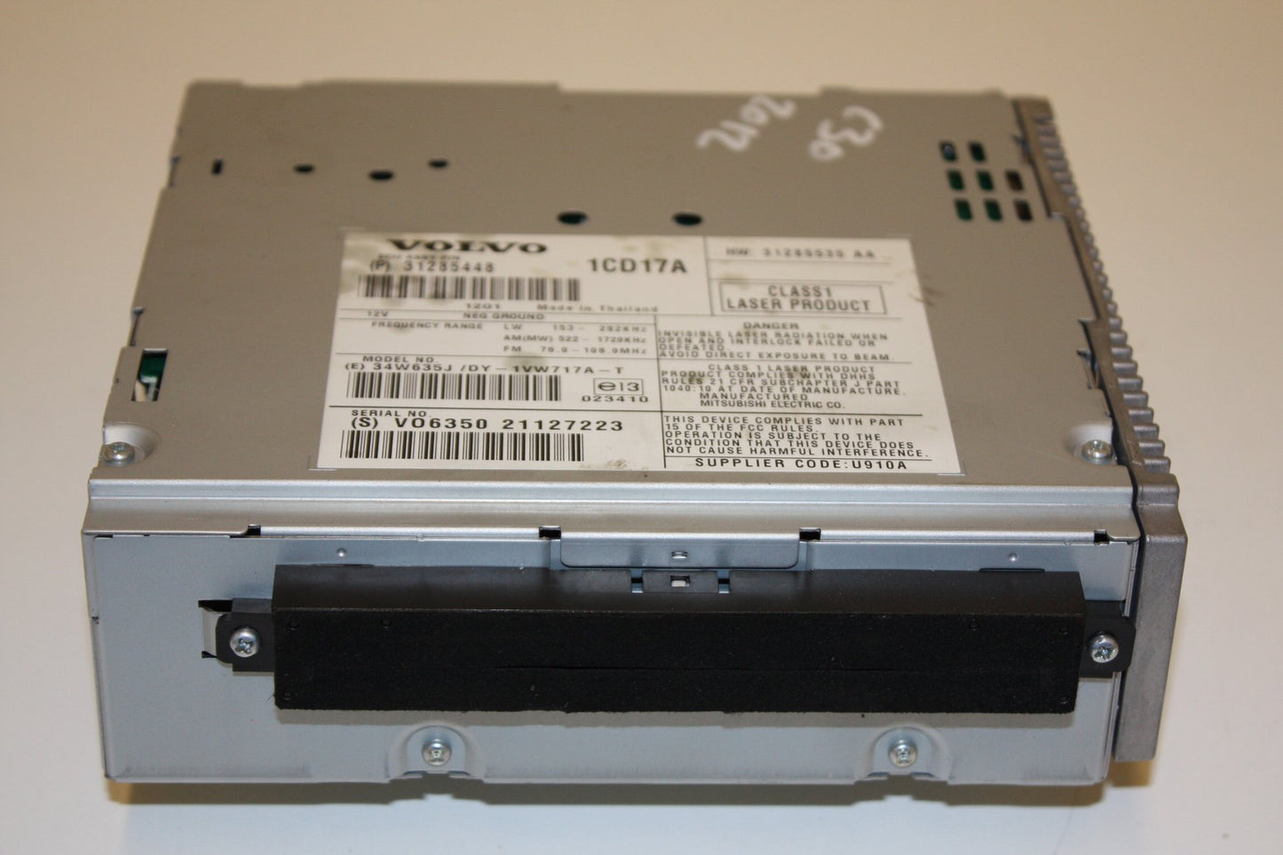 2010 - 2012 Volvo C30 Hatchback CD Player 31285448