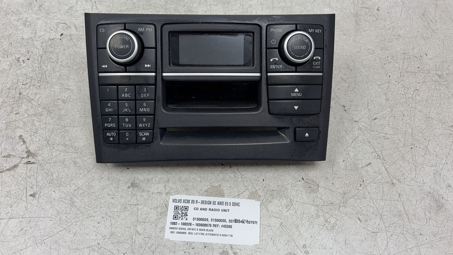 2007 - 2014 Volvo XC90 Estate CD AND RADIO UNIT 31300029