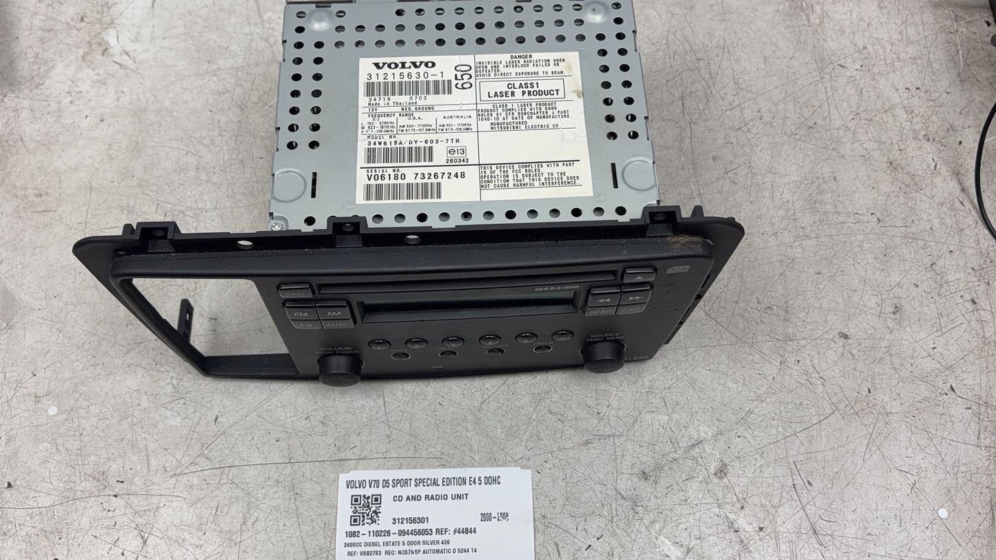 2007 Volvo V70 Estate CD AND RADIO UNIT 312156301
