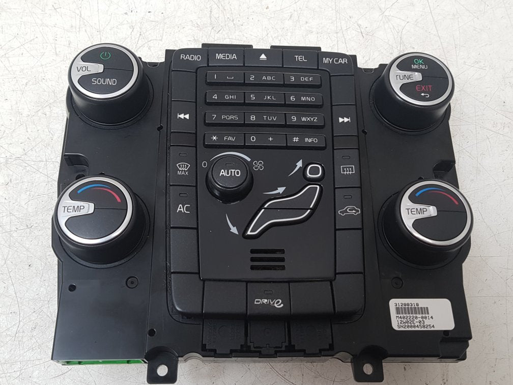 2010 - 2015 Volvo V70 Estate HEATER & RADIO CONTROL PANNEL 31288318