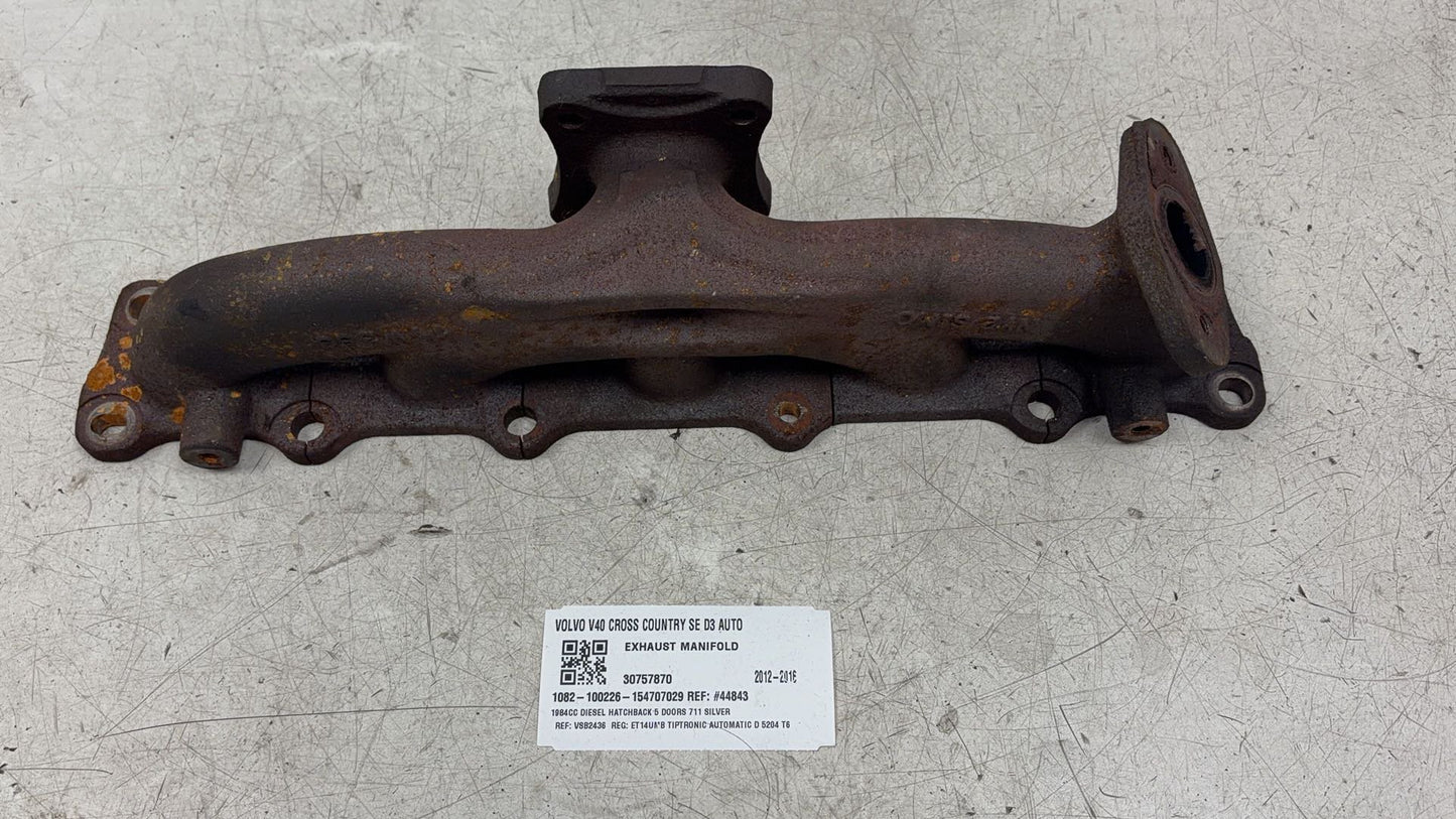 2014 Volvo V40 Cross Country Hatchback Exhaust Manifold 30757870