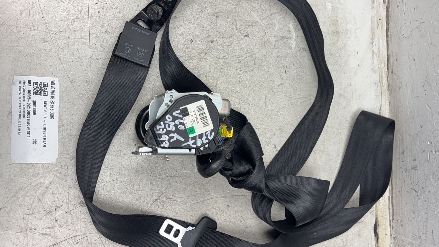 2011 - 2014 Volvo V60 I 155 Estate Right Rear Seat belt 39818859