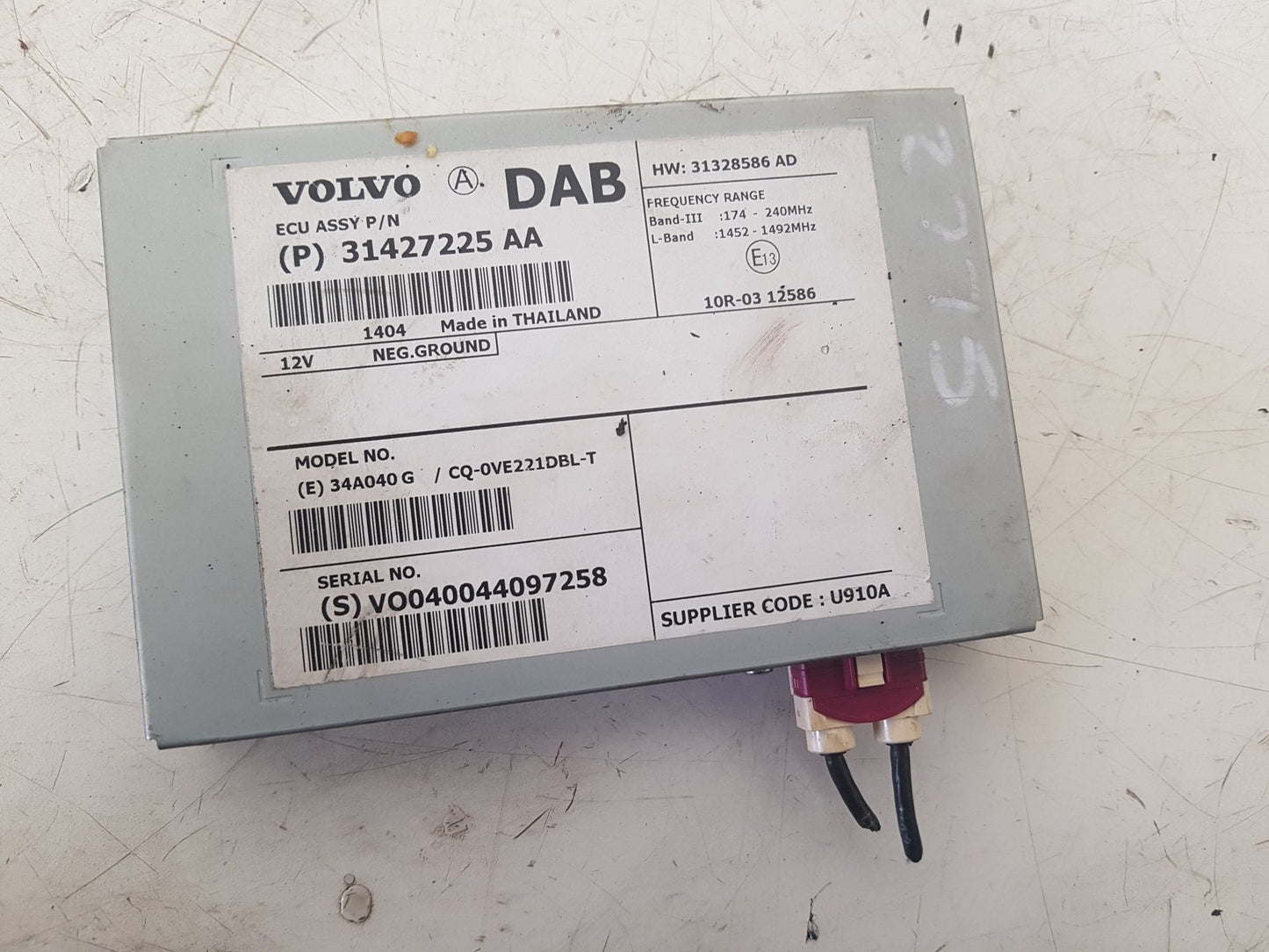 2008 - 2016 Volvo V70 Estate DAB RADIO ECU 30644931AA