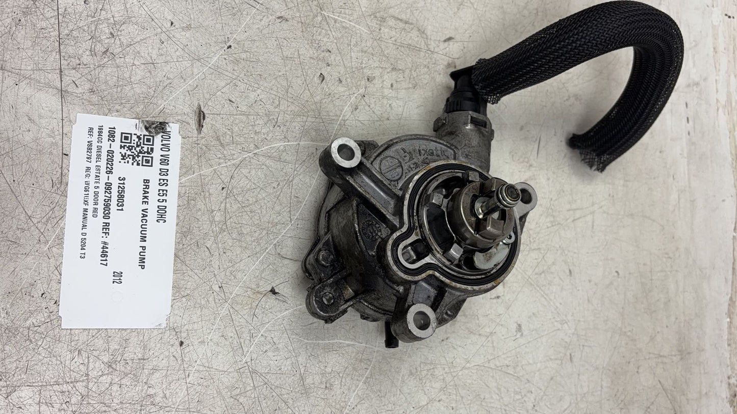 2011 - 2014 Volvo V60 I 155 Estate Brake Vacuum Pump 31258031