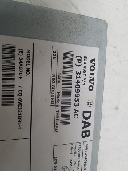 2013 - 2017 Volvo V60  Estate DAB RADIO ECU 31409953 AC