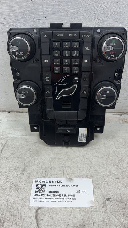 2013 - 2016 Volvo V40 III 525 Hatchback Heater Controls 31288104