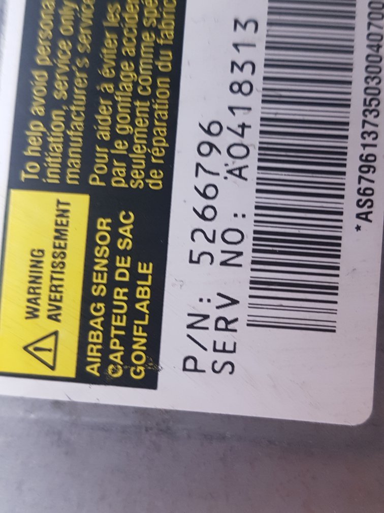 2001 - 2009 Saab 9-5  Estate Airbag Module 5266796