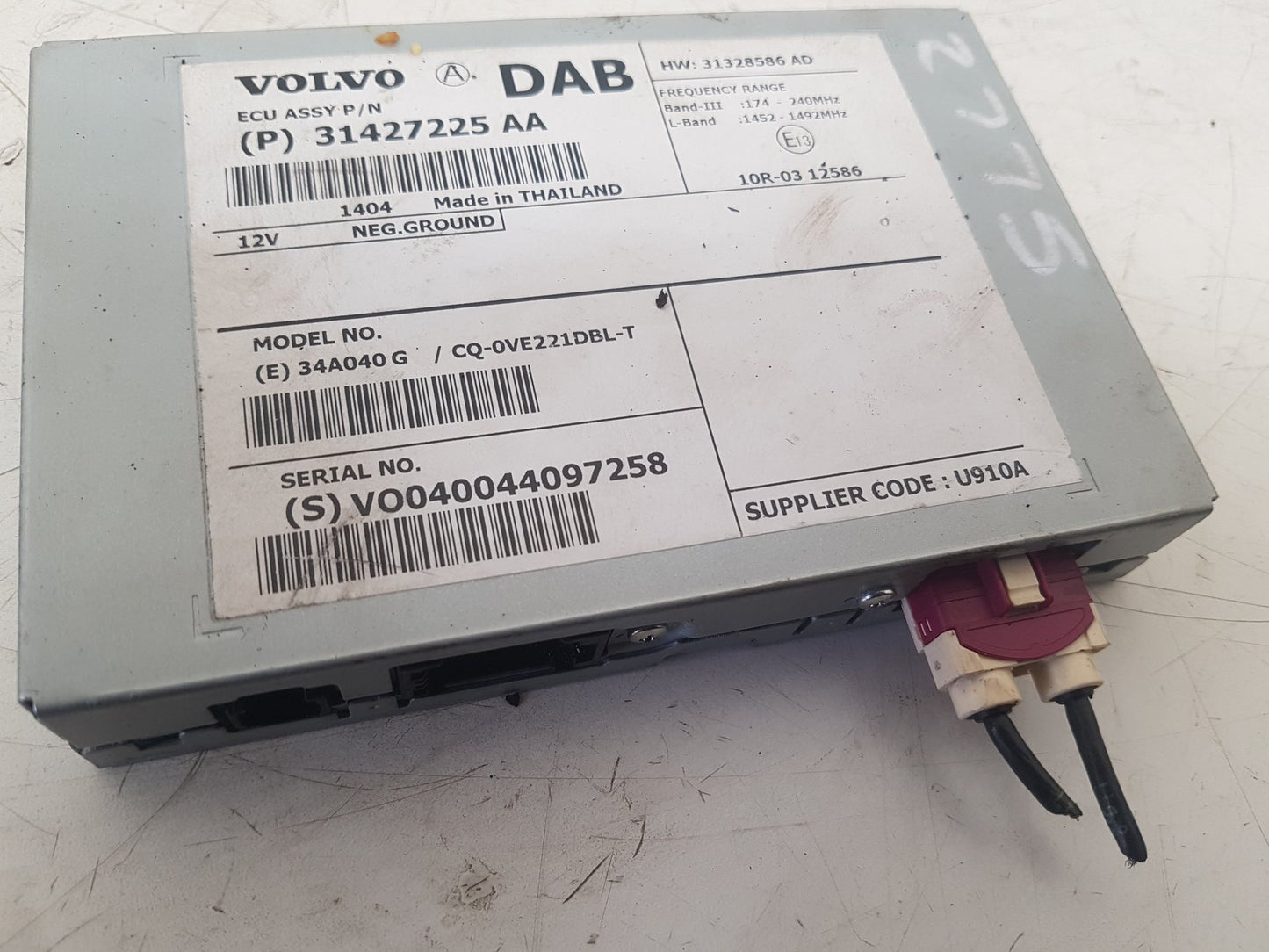 2008 - 2016 Volvo V70  Estate DAB RADIO ECU 30644931AA