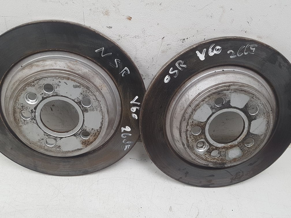 2010 - 2014 Volvo V60  Estate BRAKE DISCS (REAR PAIR) 31471746