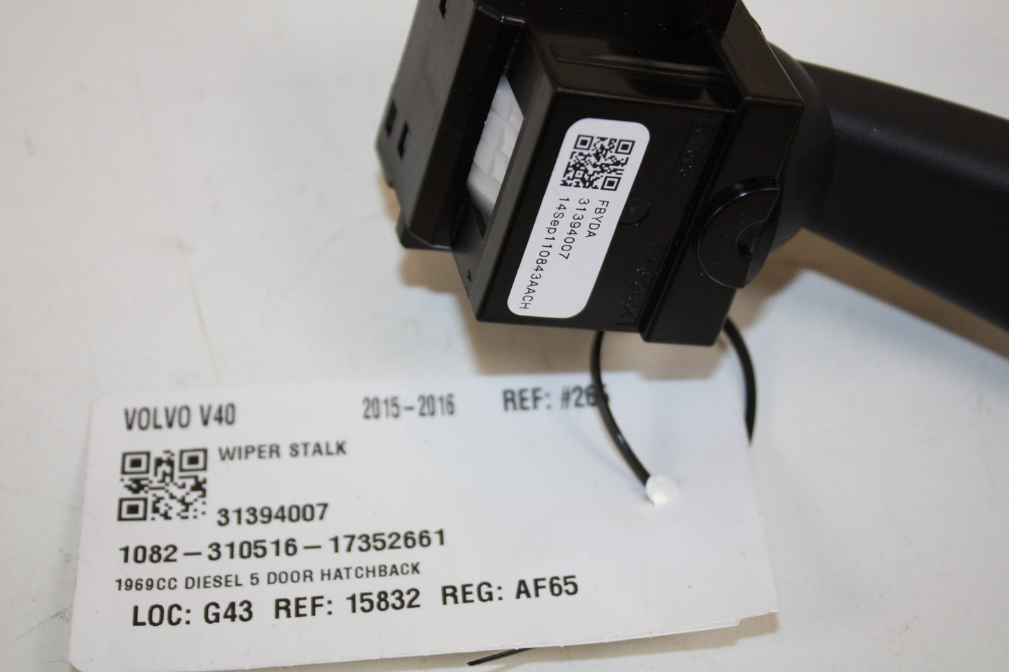 2014 - 2016 Volvo V40  Hatchback Wiper Switch 31394007