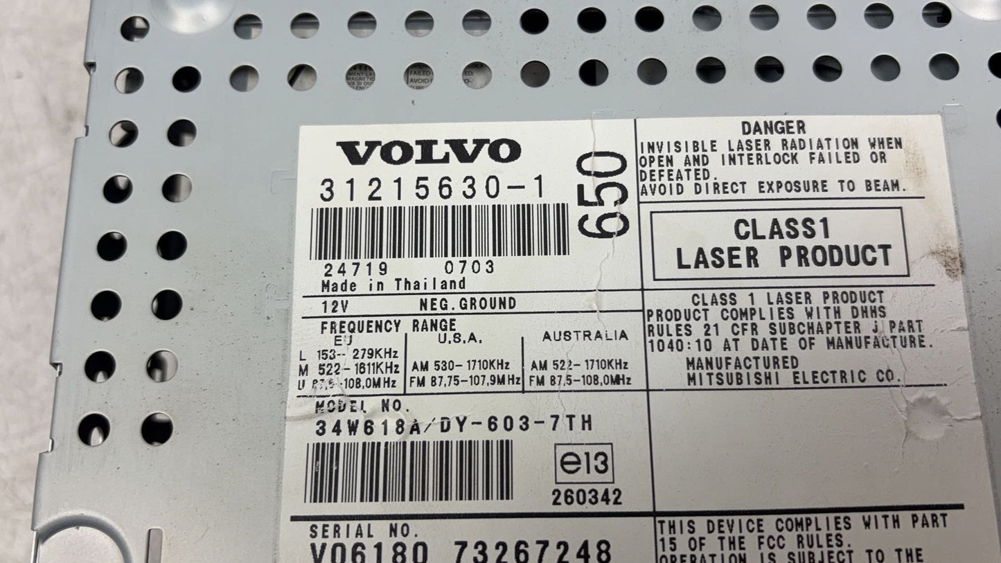 2007 Volvo V70  Estate CD AND RADIO UNIT 312156301