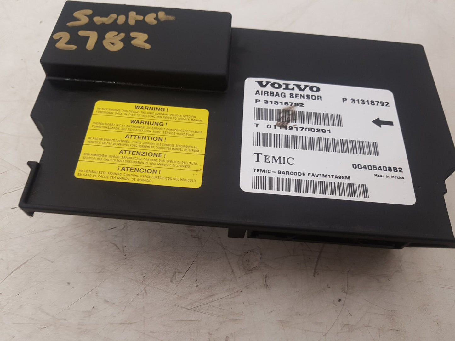 2010 - 2017 Volvo XC60  Estate Airbag Module 31318792
