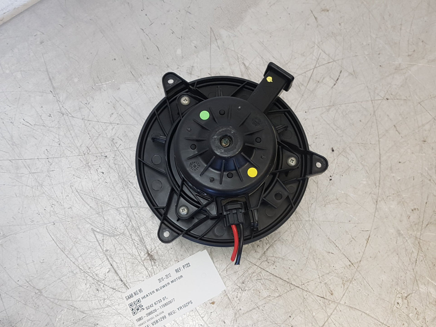 2010 - 2012 Saab 9-5  Saloon Blower Motor 5242 6733 01
