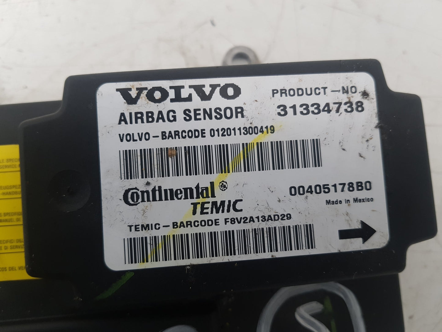 2010 - 2012 Volvo S40  Saloon Airbag Module 31334738