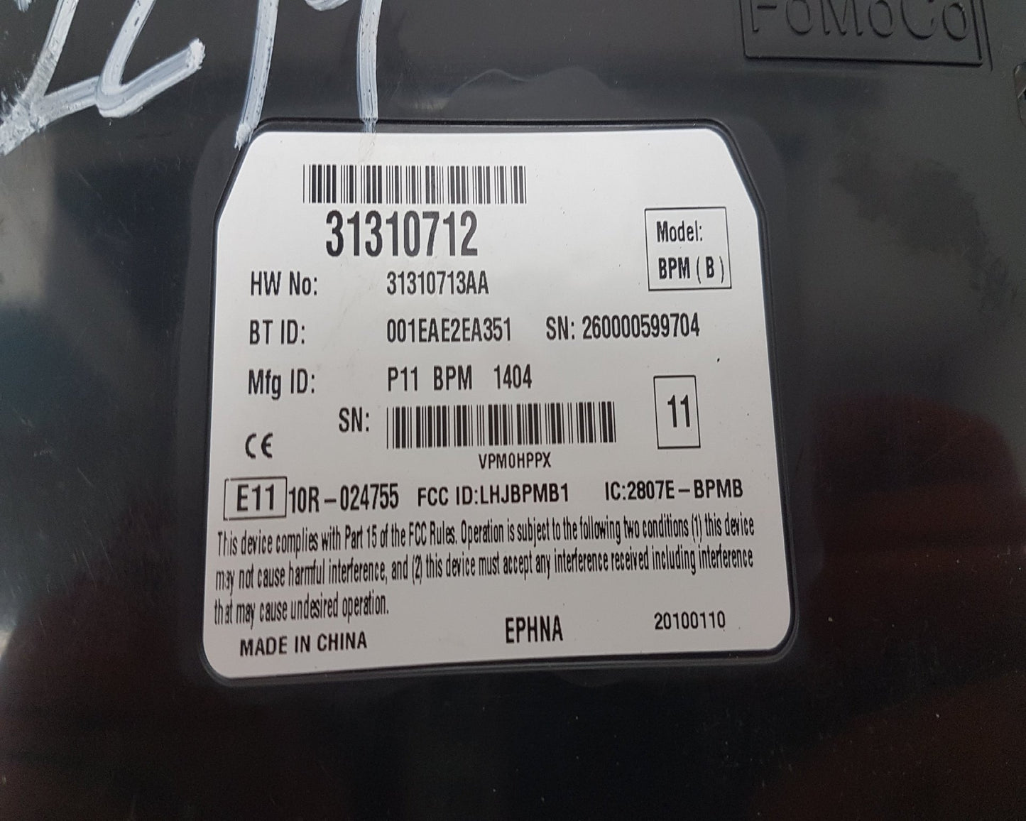 2009 - 2013 Volvo XC60  Estate BLUETOOTH ECU CONTROL UNIT MODULE 31310712