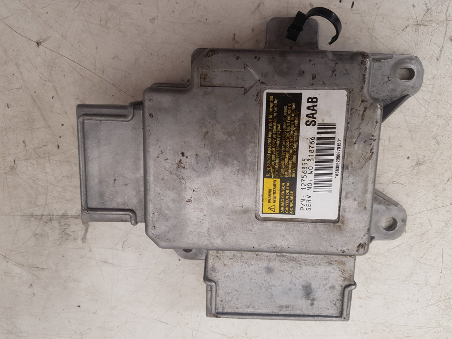 2003 - 2011 Saab 9-3  Convertible Airbag Module 12756355