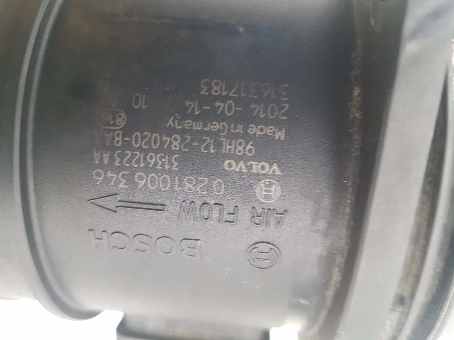 2012 - 2015 Volvo V40  Hatchback Air Flow Meter 0281006346