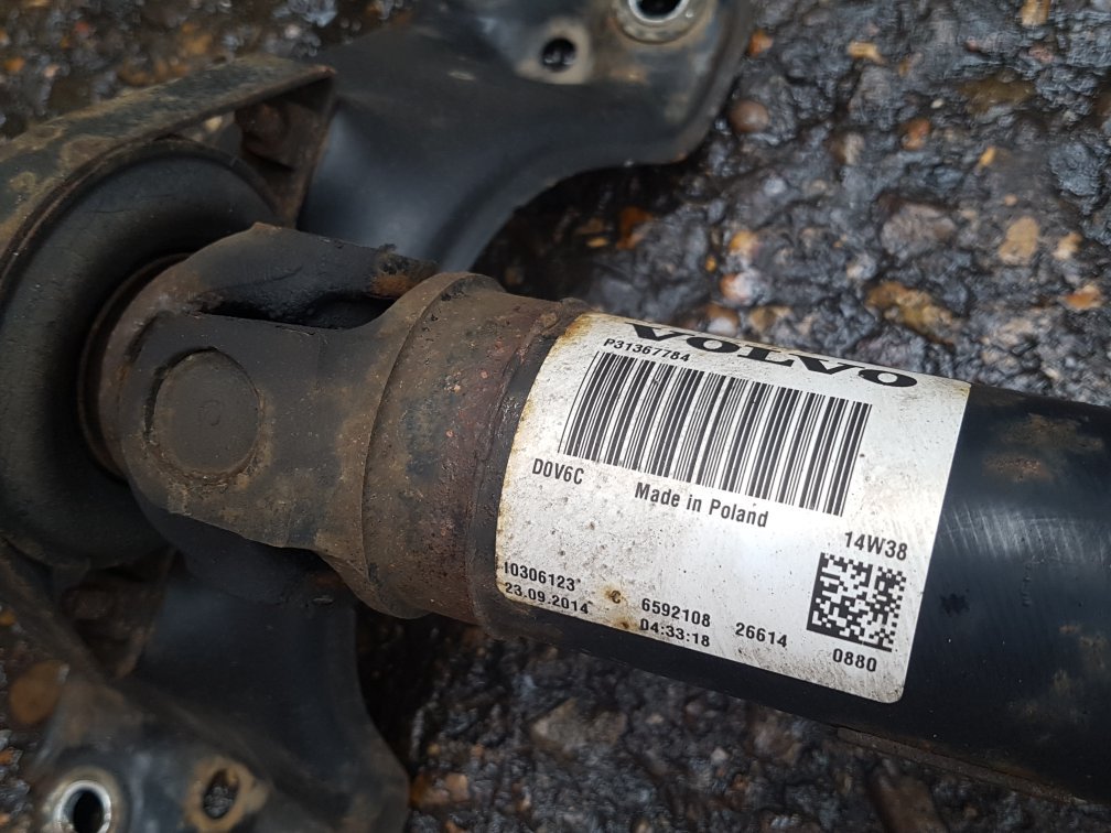 2010 - 2017 Volvo XC60  Estate Driveshaft/Mid Shaft 31367784