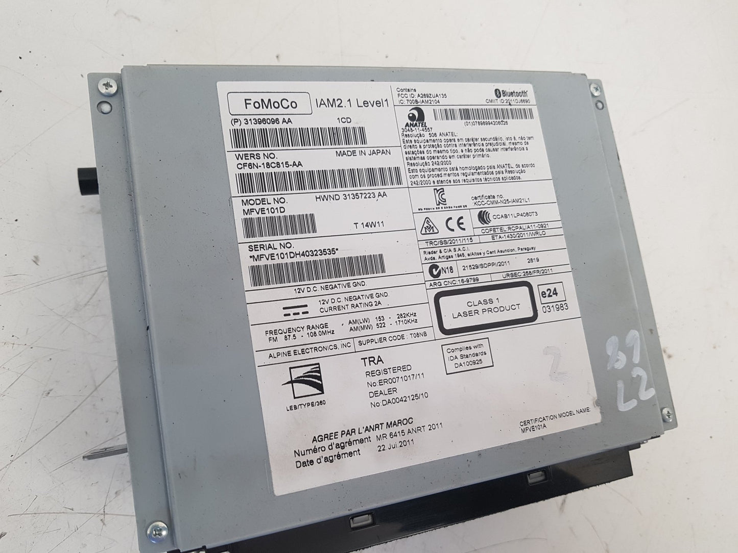 2012 - 2015 Volvo V40  Hatchback CD Player 31357223