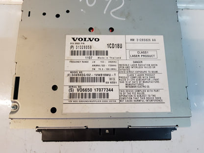 2006 - 2013 Volvo V50   Hatchback RADIO AND CD PLAYER 31328059