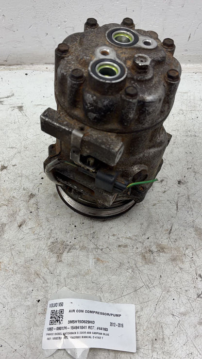 2013 - 2016 Volvo V40 III 525 Hatchback A/C Compressor 3M5H19D629HD