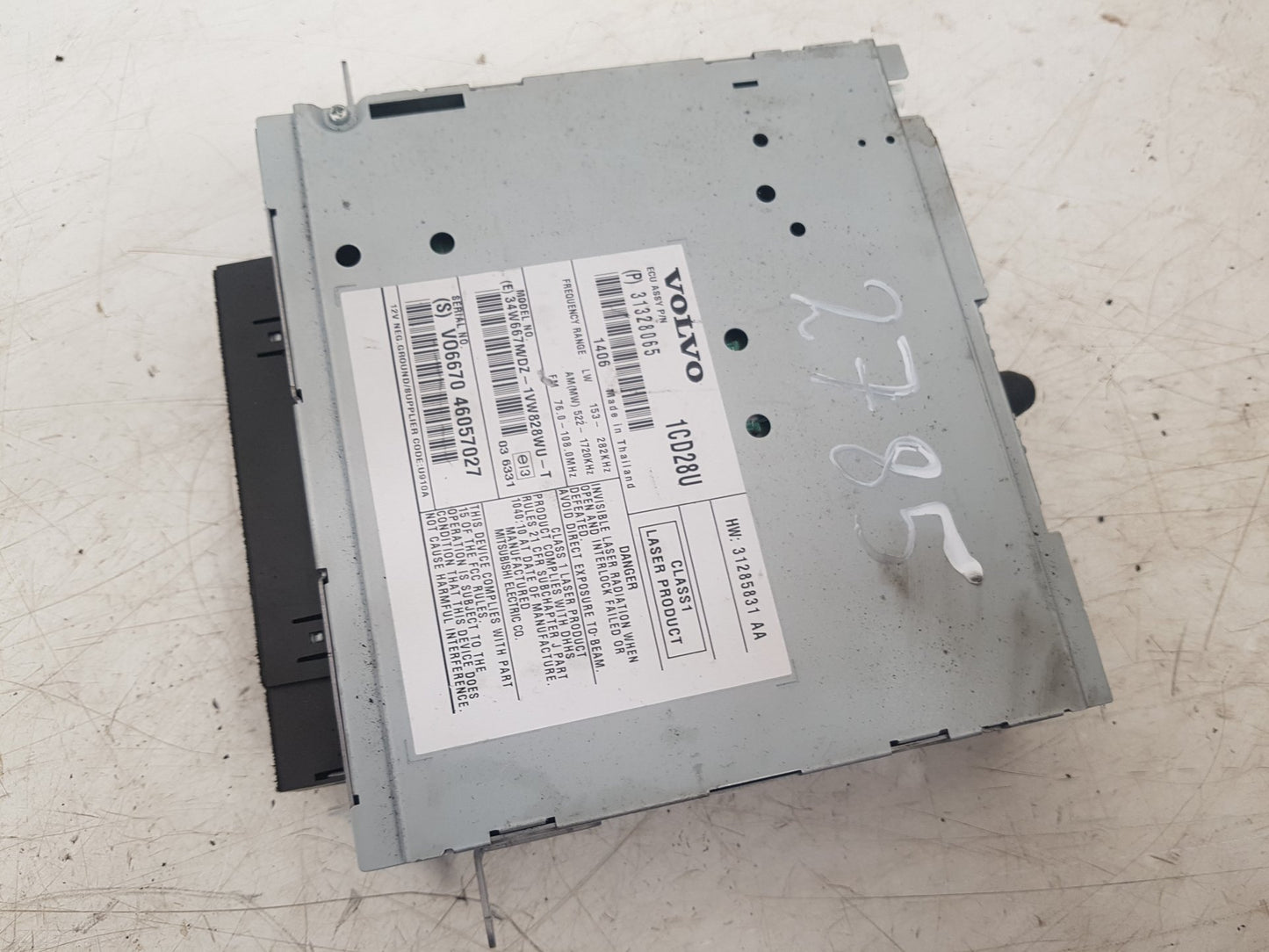 2011 - 2014 Volvo XC90  Estate CD AND RADIO UNIT 31328065