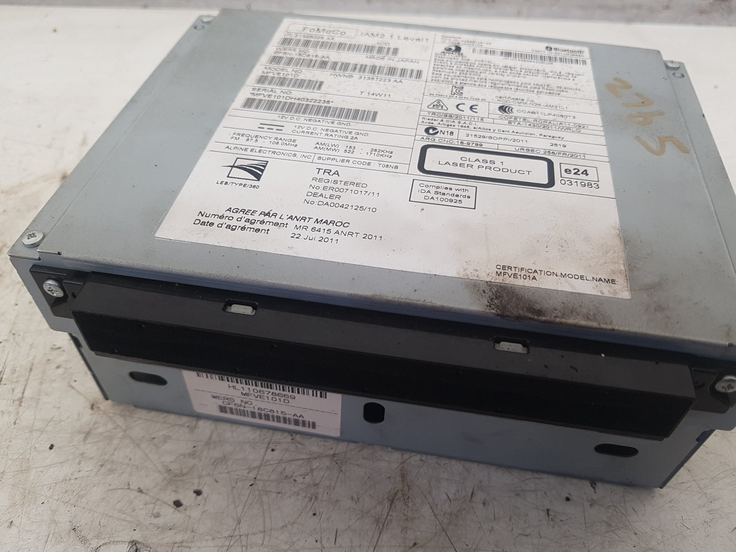 2012 - 2016 Volvo V40  Hatchback CD Player 31357223