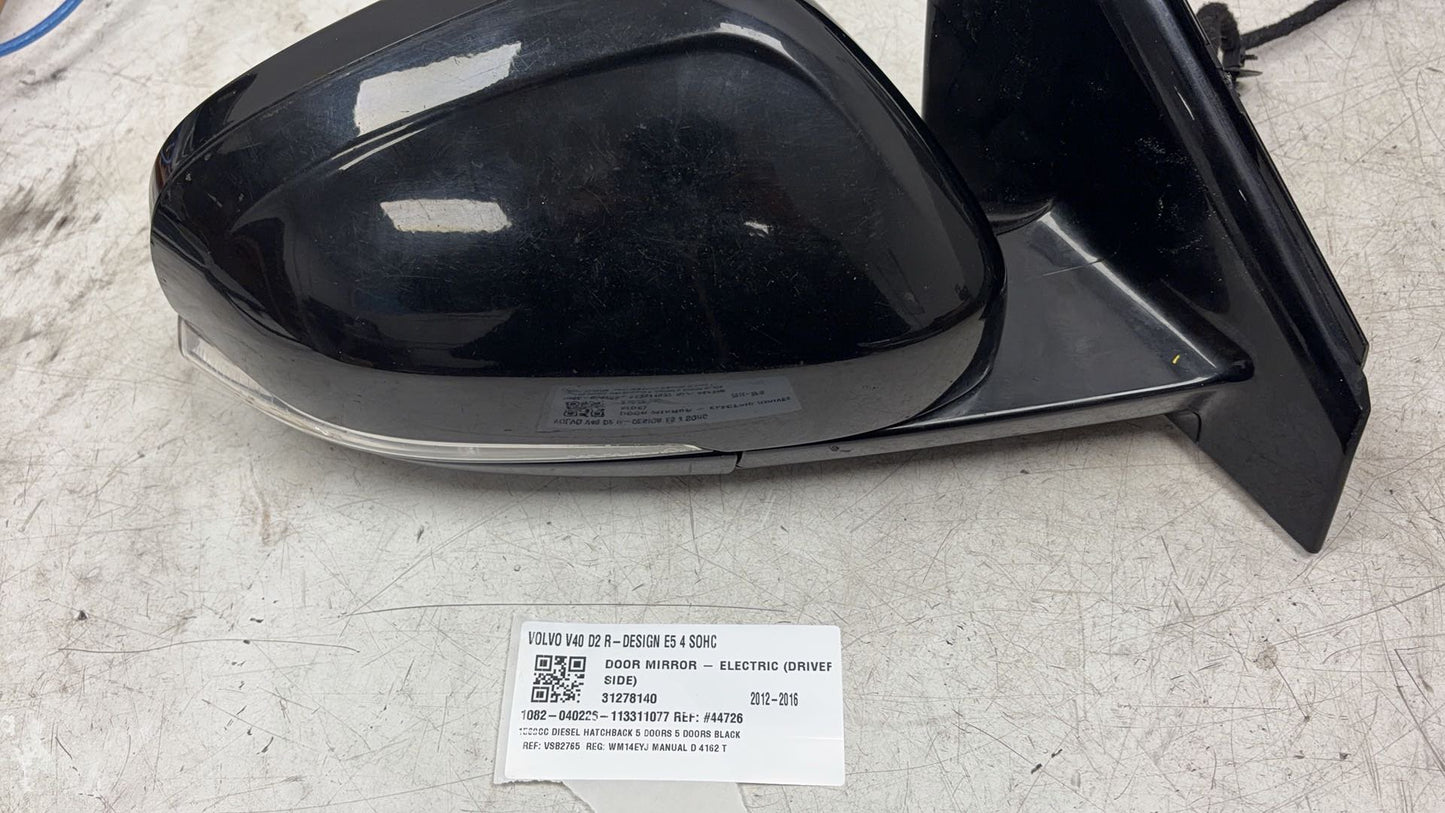 2012 - 2016 Volvo V40  Hatchback DOOR MIRROR - ELECTRIC (DRIVER SIDE) 31278140
