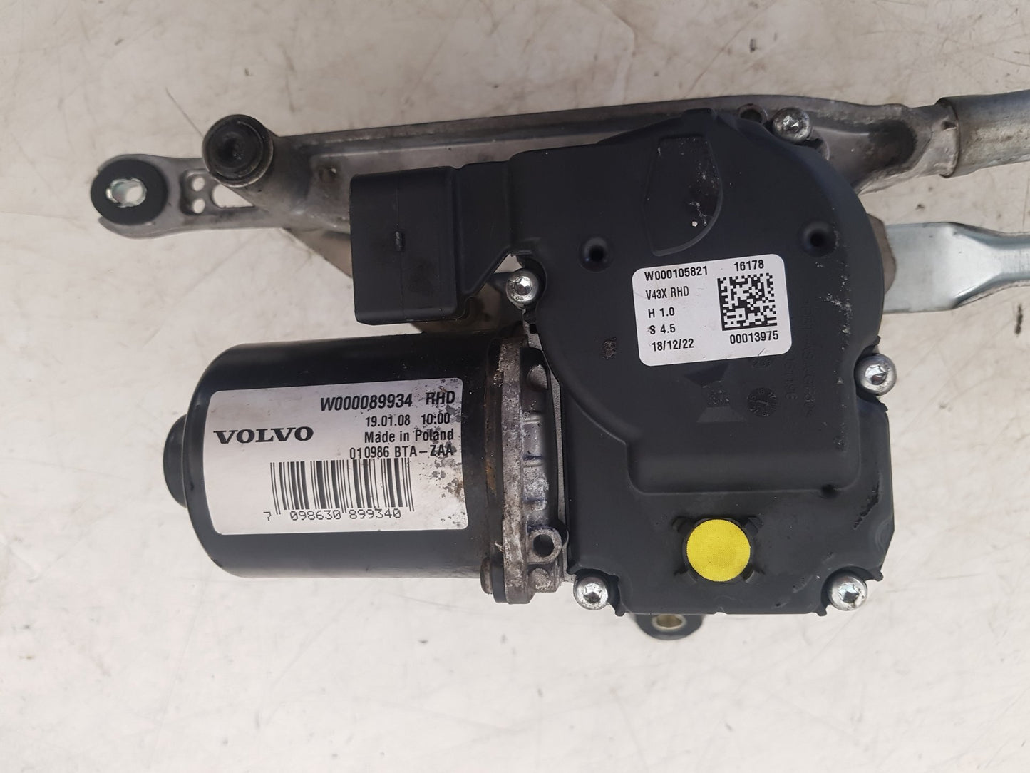 2017 - 2026 Volvo V60 II 225 Estate WIPER LINKAGE AND MOTOR 30747590
