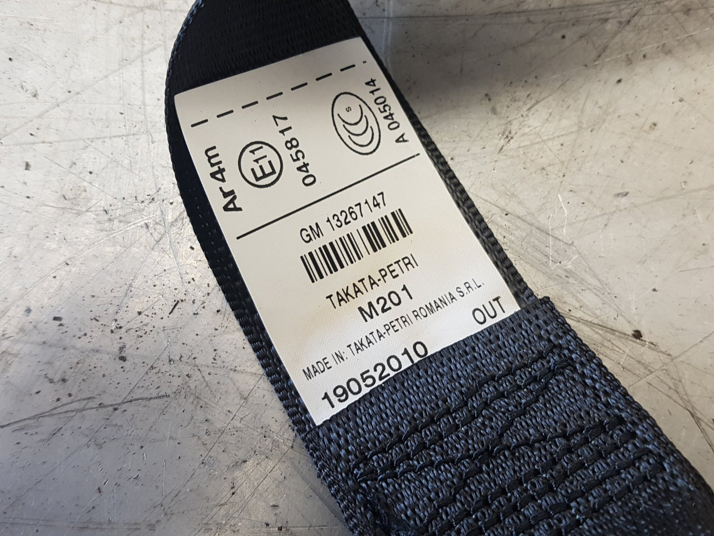 2010 - 2012 Saab 95  Saloon Right Rear Seat belt 13267147