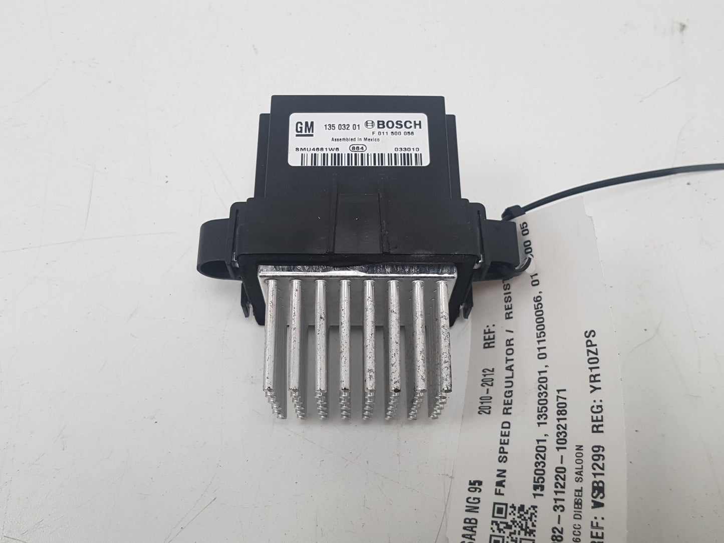 2010 - 2012 Saab 95  Saloon FAN SPEED REGULATOR /  RESISTOR 13503201