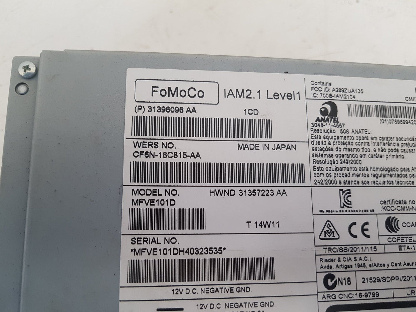 2012 - 2015 Volvo V40  Hatchback CD Player 31357223