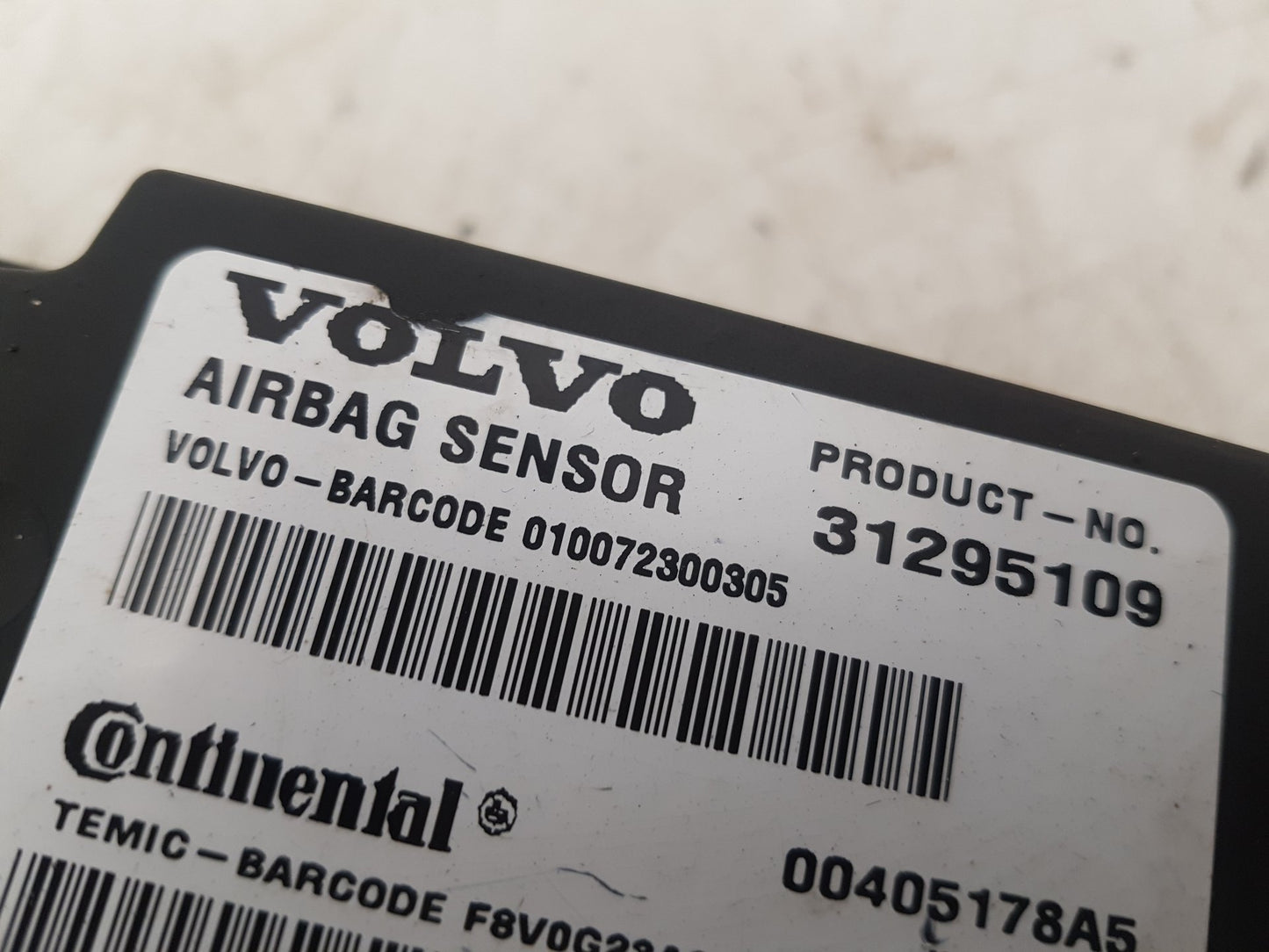 2010 Volvo S40  Saloon Airbag Module 31295109