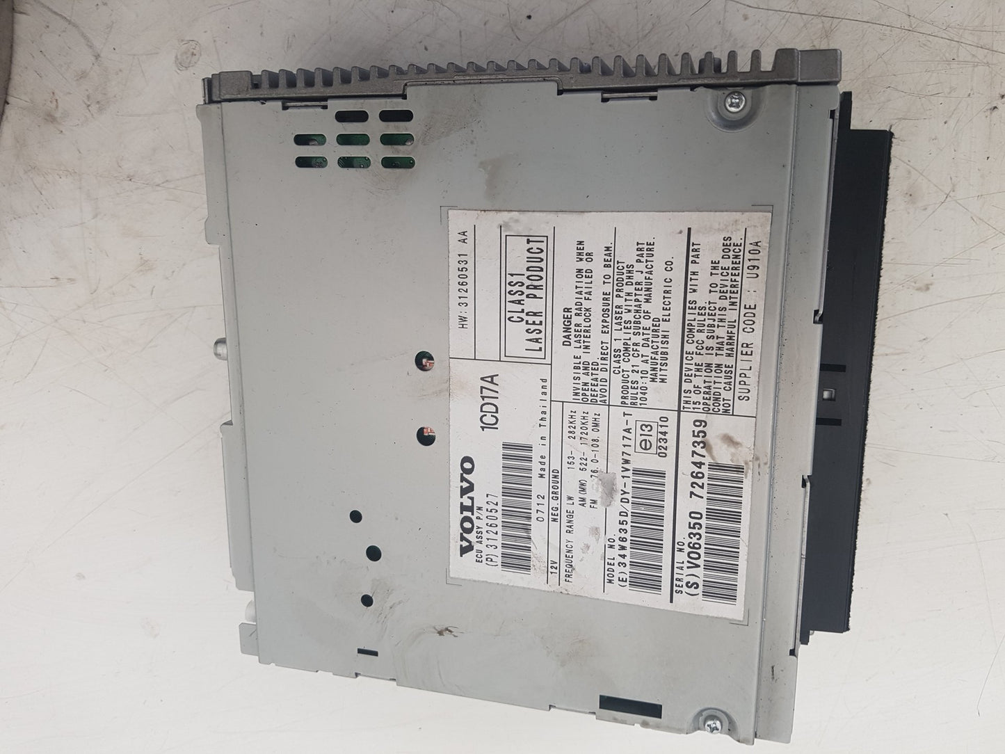 2006 - 2012 Volvo C30  Hatchback RADIO AND CD PLAYER 31260527