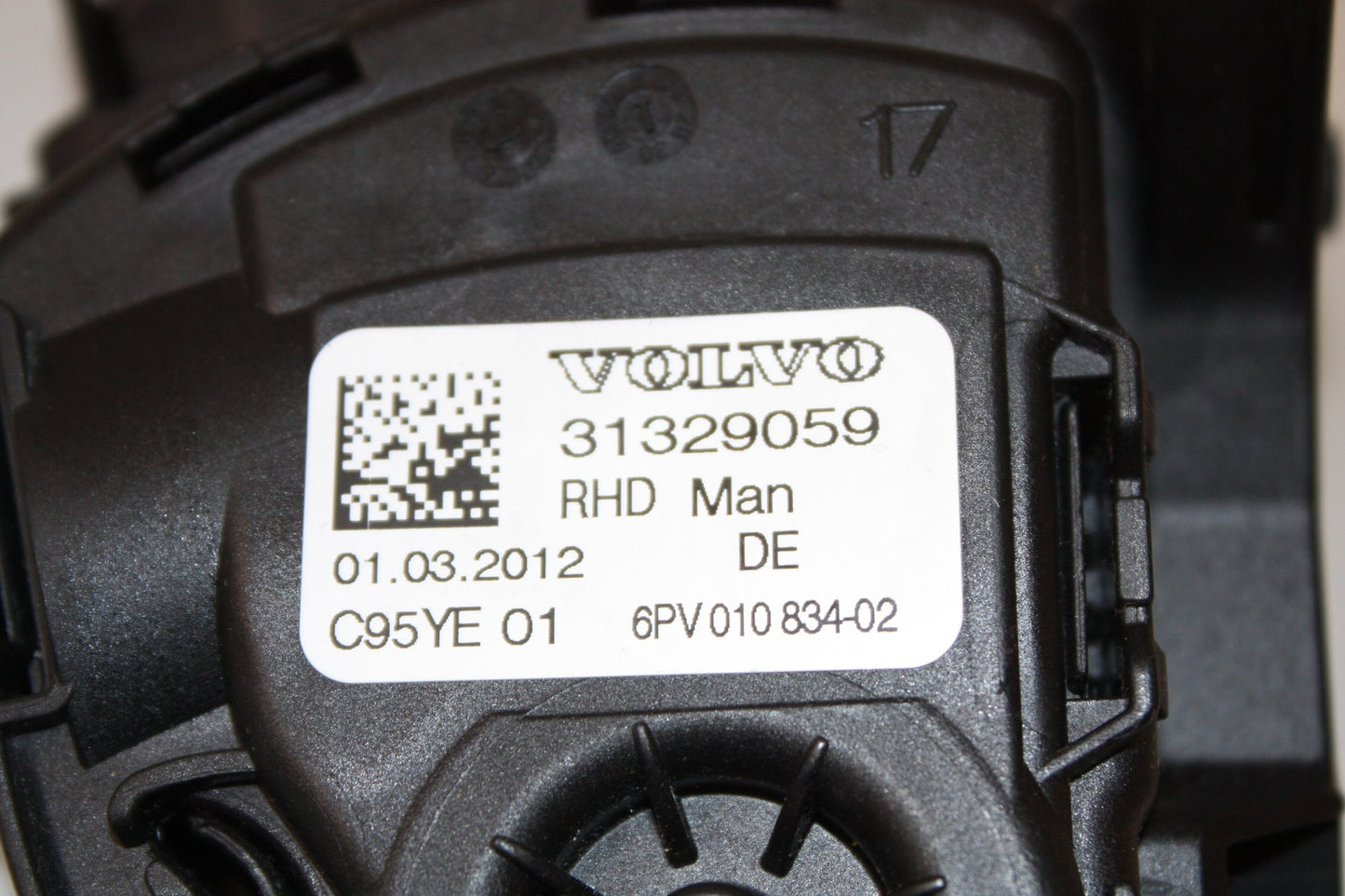 2010 - 2013 Volvo V60 I 155 Estate Accelerator Pedal 31329059