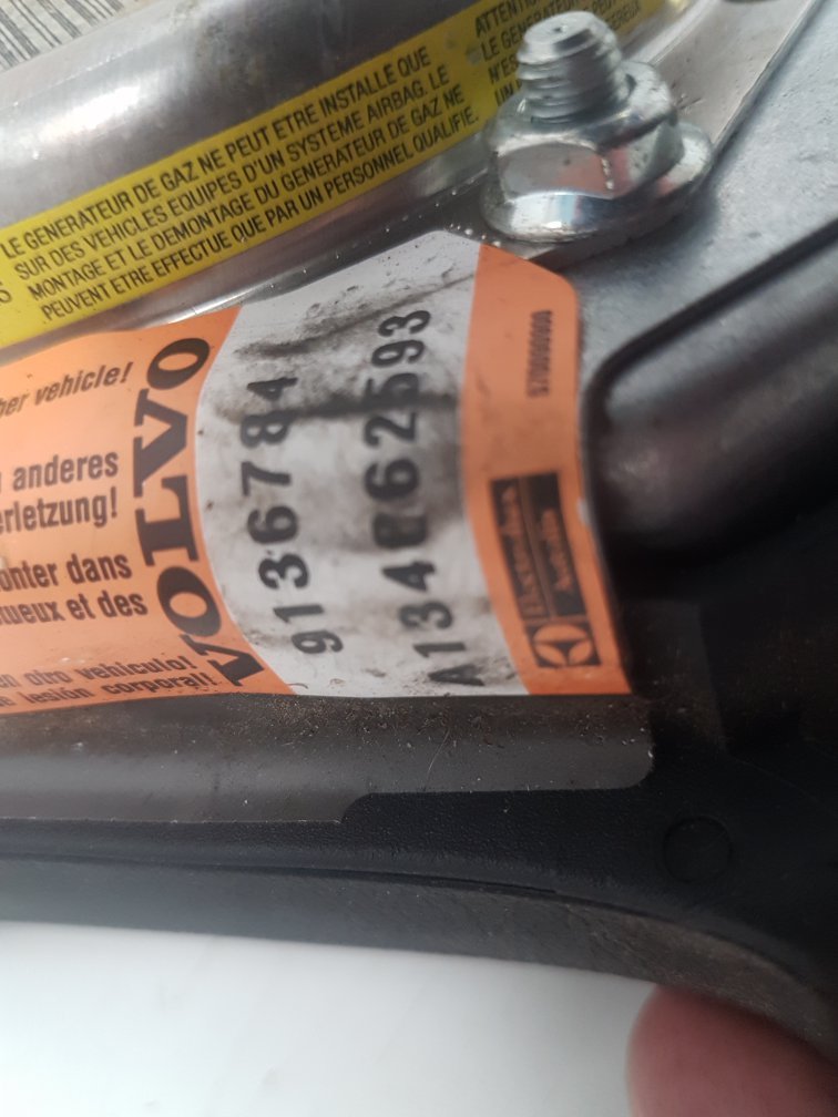 1994 - 1997 Volvo 850  Estate Right Airbag 9136784