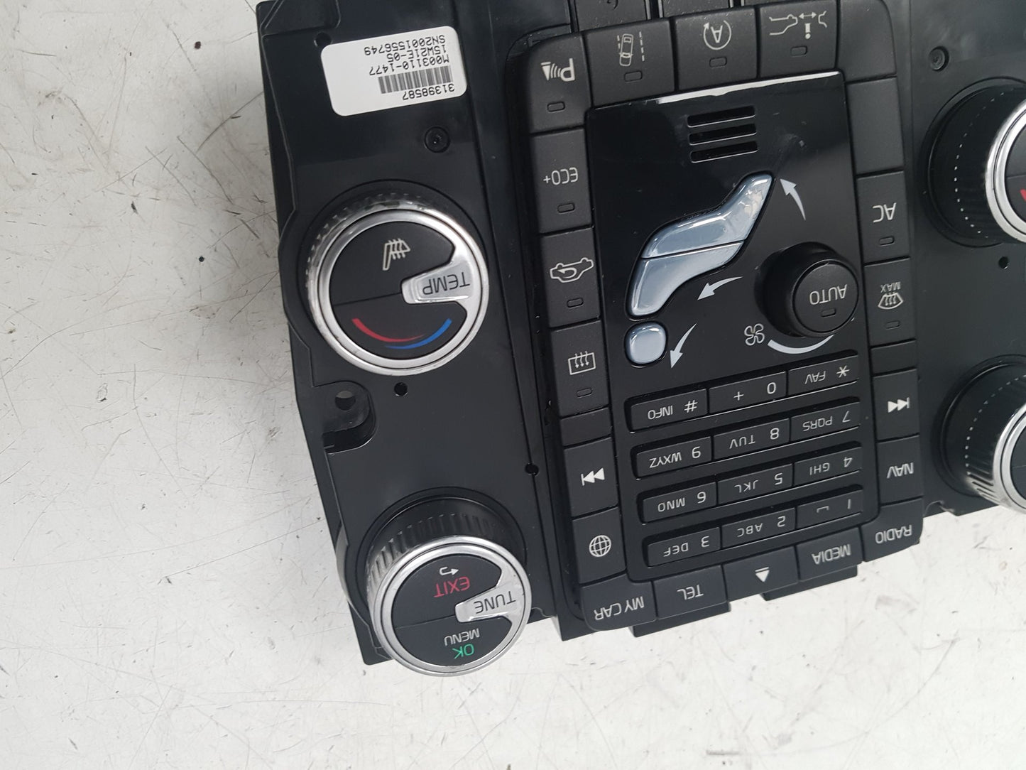 2009 - 2017 Volvo XC60 I 156 Estate HEATER & RADIO CONTROL PANNEL 31398587