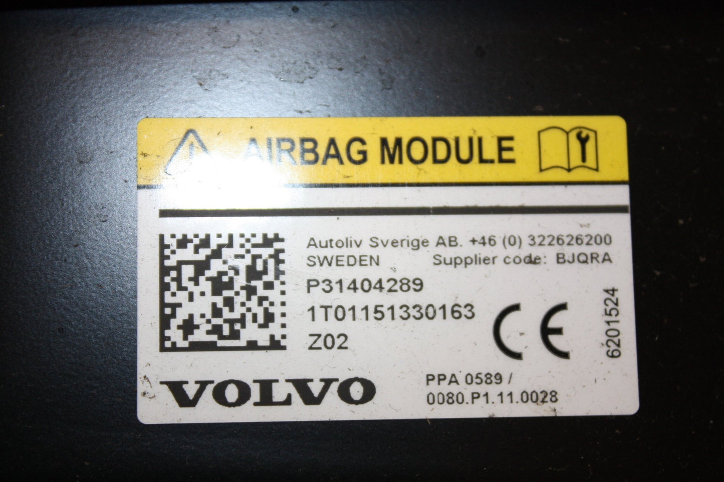 2012 - 2019 Volvo V40 Cross Country  Hatchback PEDESTRIAN AIRBAG 31404289
