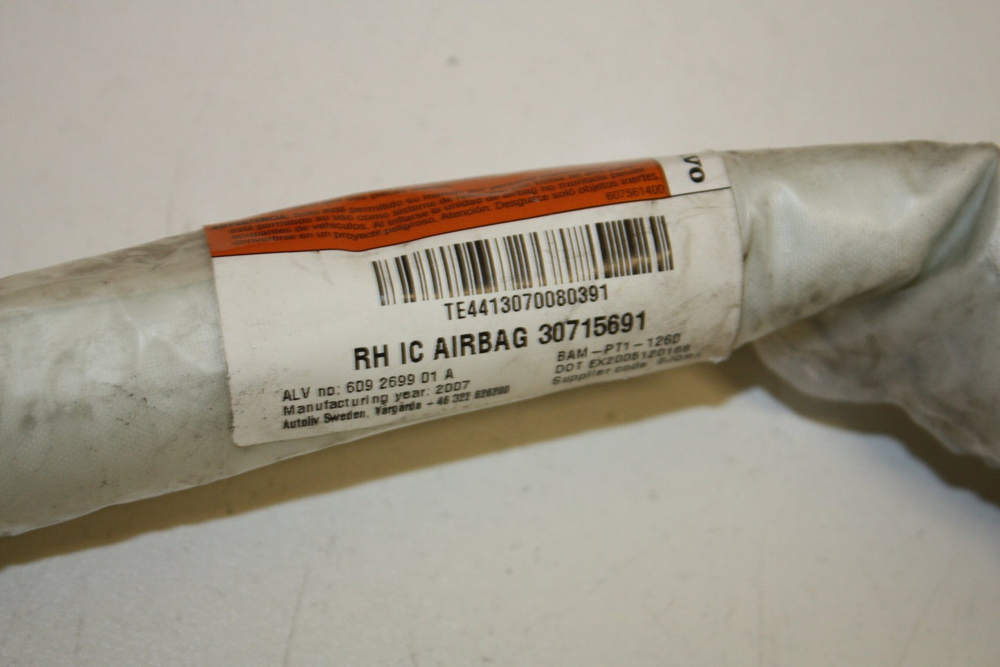 2006 - 2016 Volvo S80   Right Roof Airbag 30715691