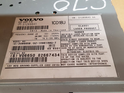 2008 - 2009 Volvo C70  Convertible CD Player 31260641