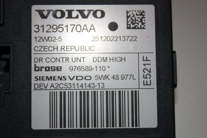 2007 - 2012 Volvo C30   WINDOW REG MOTOR (DRIVERS SIDE FRONT) 31295170 AA