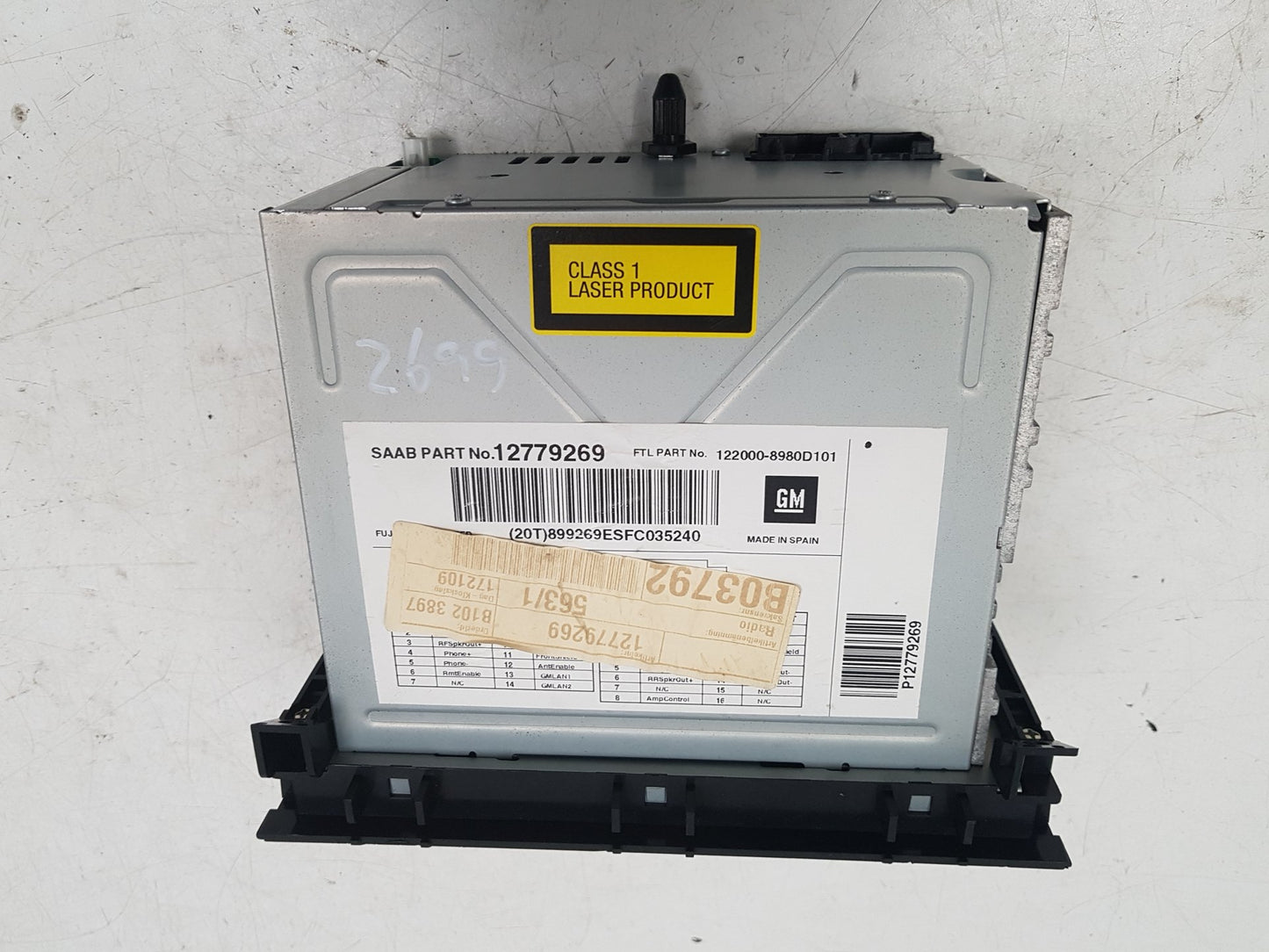 2005 - 2011 Saab 9-3  Saloon RADIO CD CASSETTE PLAYER 12779269