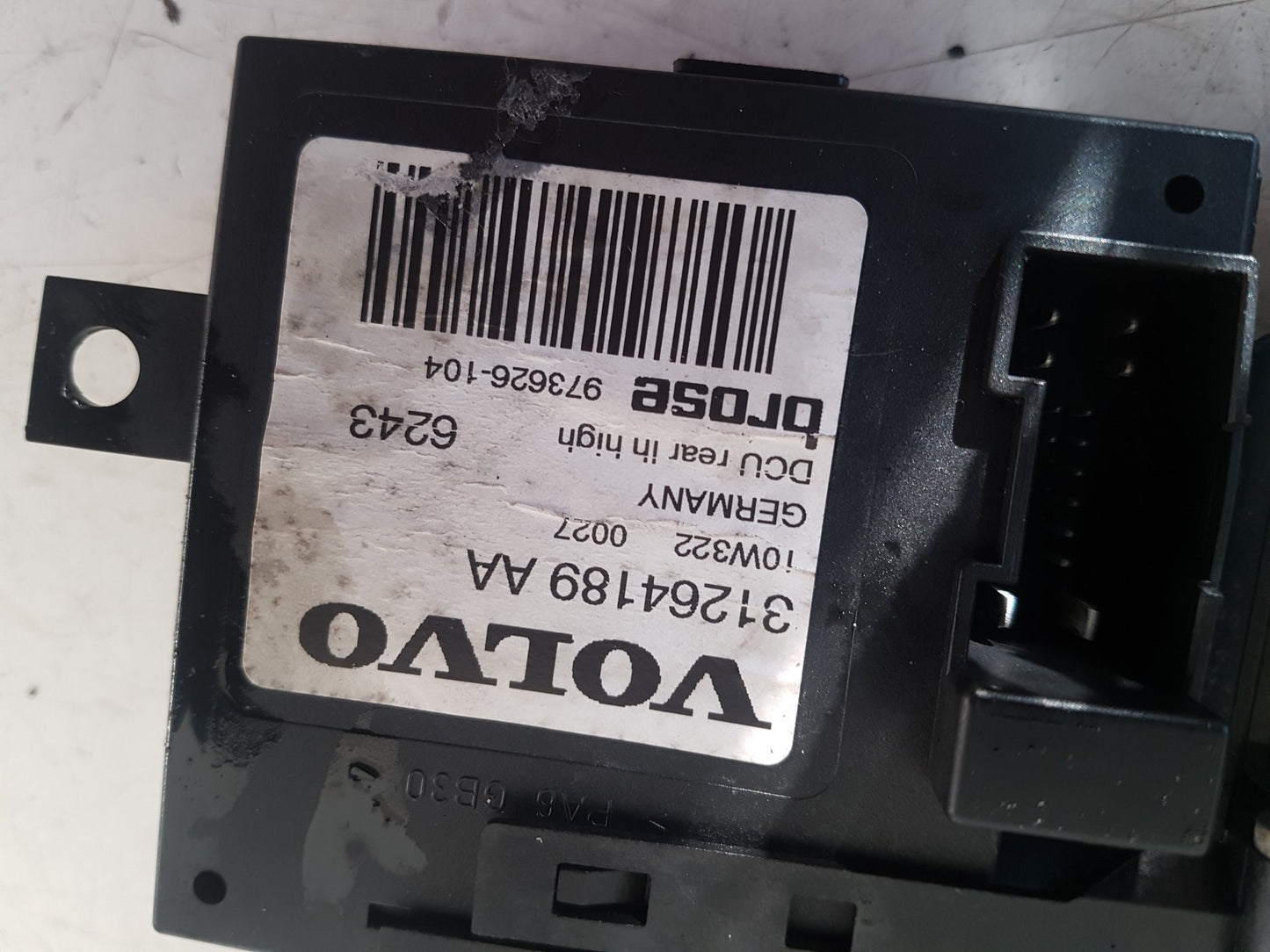 2005 - 2012 Volvo S40  Saloon WINDOW REG MOTOR (PASSENGER SIDE REAR) 31264189