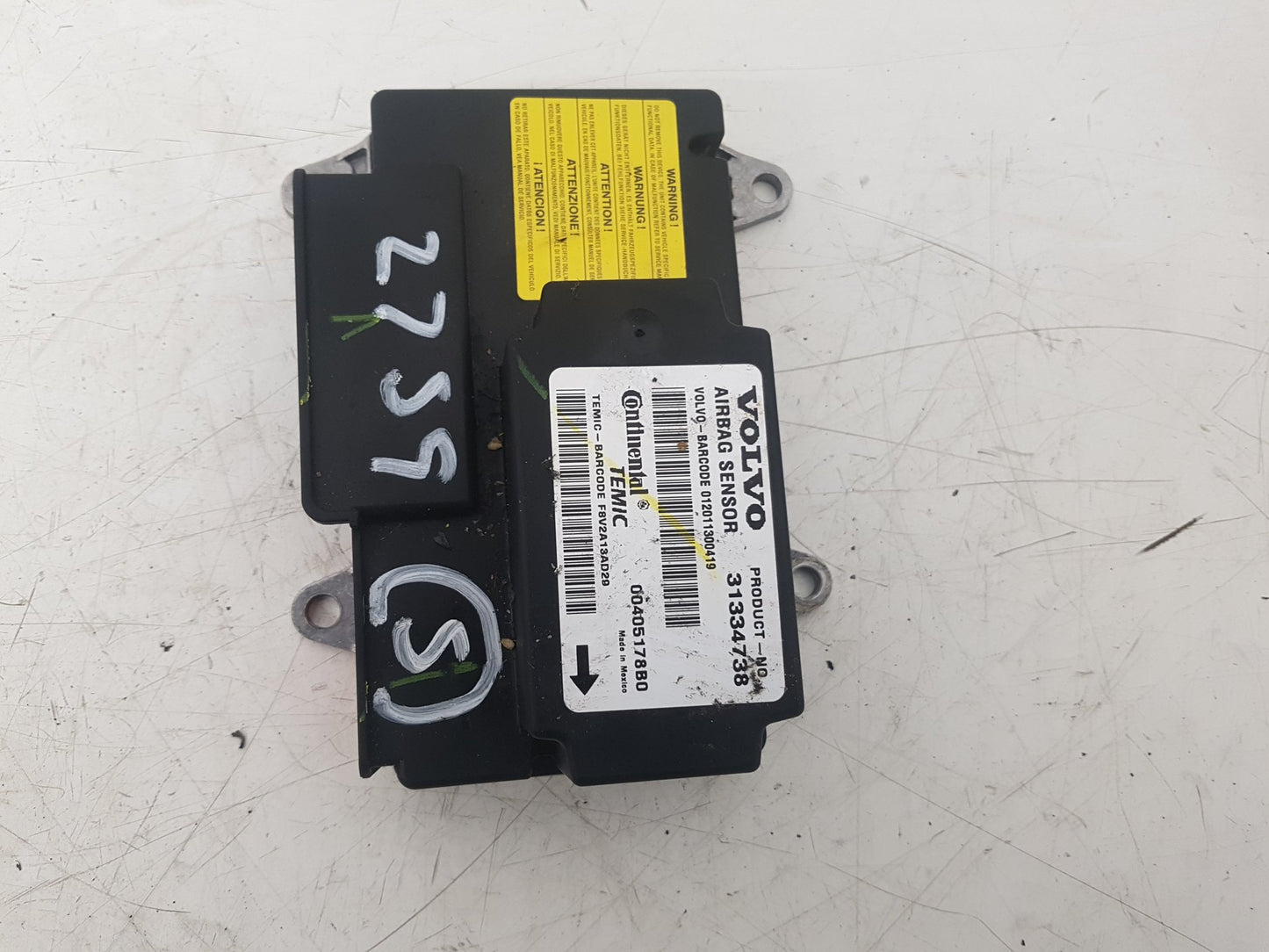 2010 - 2012 Volvo S40  Saloon Airbag Module 31334738