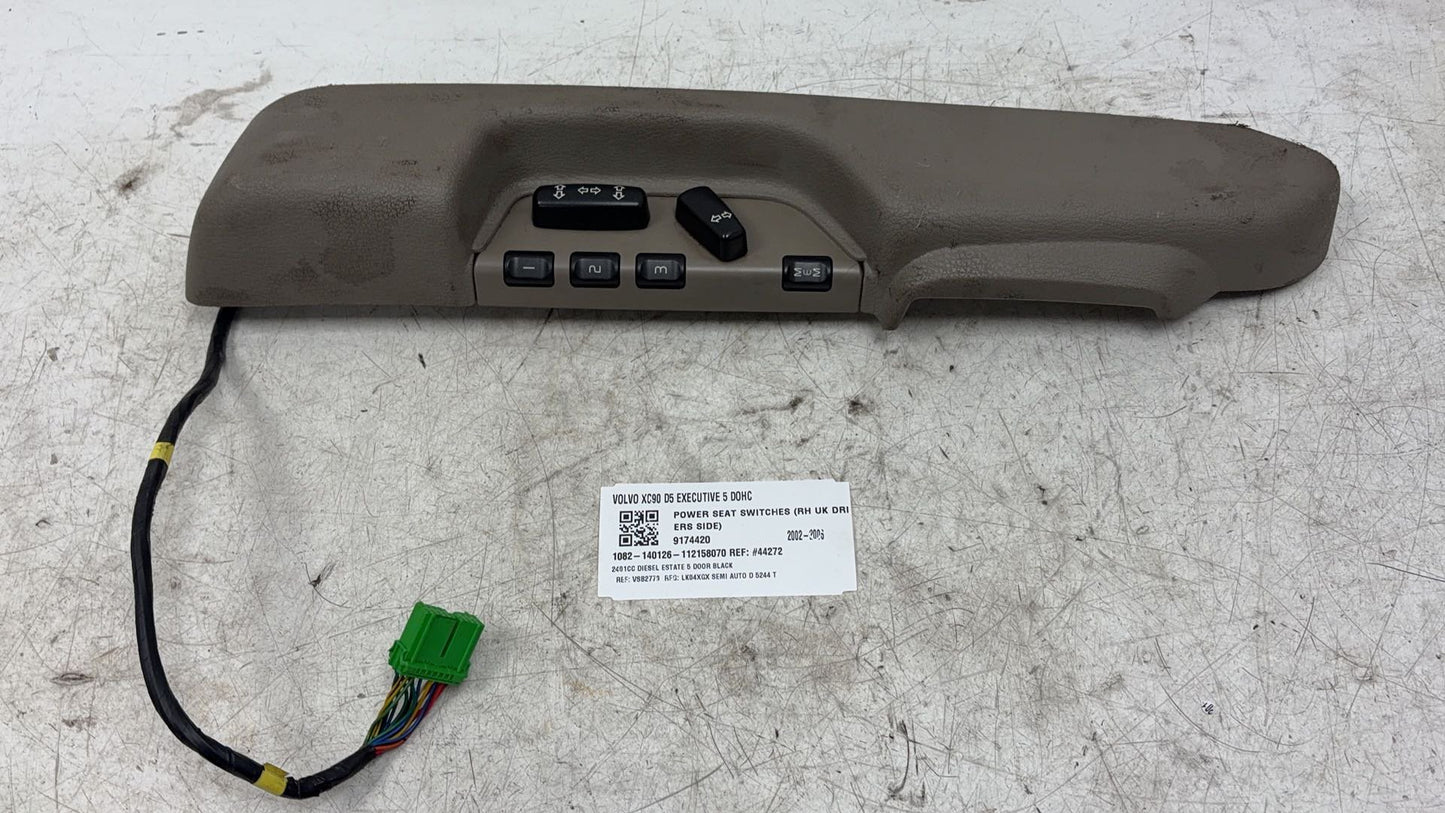 2002 - 2006 Volvo XC90  Estate POWER SEAT SWITCHES (RH UK DRIVERS SIDE) 9174420