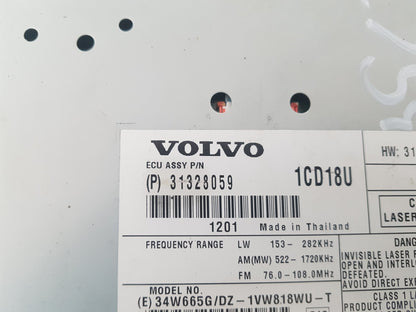 2010 - 2012 Volvo S40  Saloon RADIO AND CD PLAYER 31328059