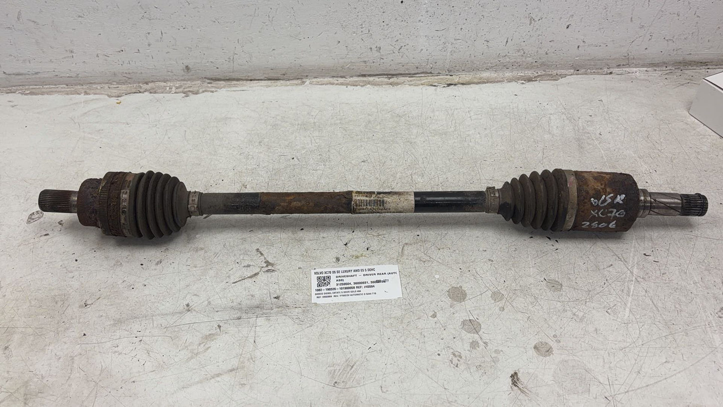 2010 Volvo XC70  Estate Right Rear Drive Axle 31259504