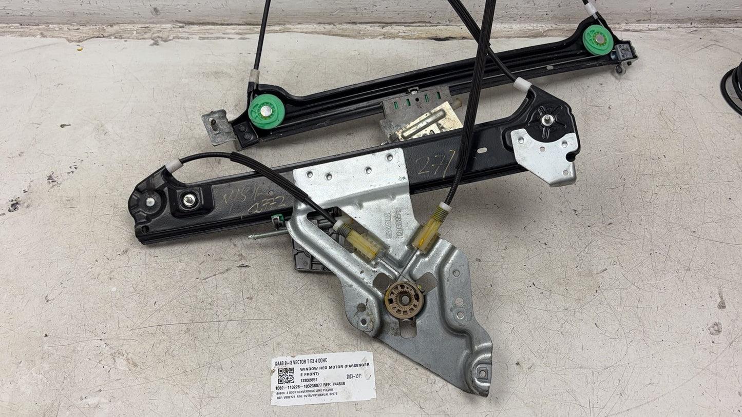 2003 - 2011 Saab 9-3  Convertible WINDOW REG MOTOR (PASSENGER SIDE FRONT) 12832851