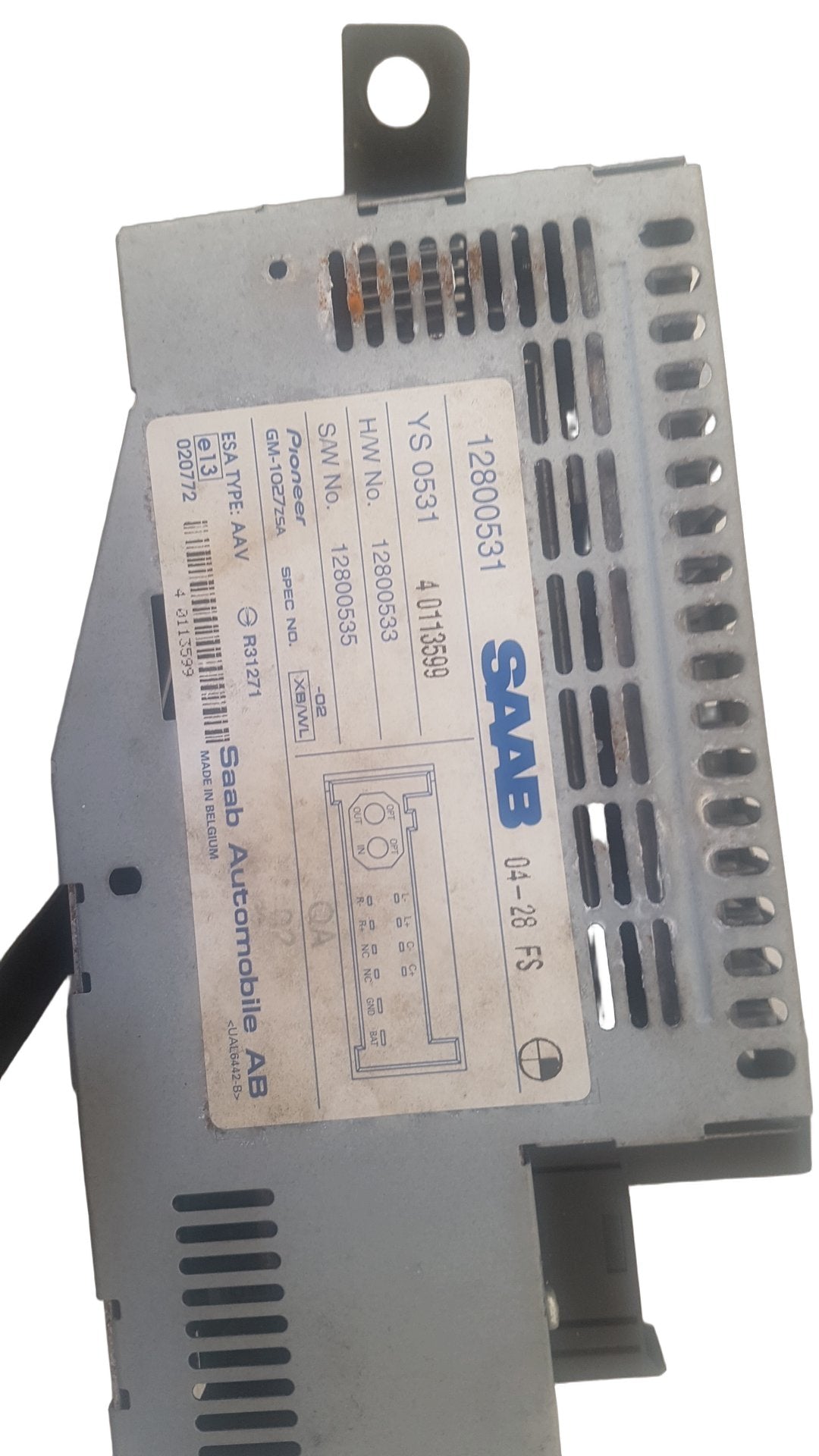 2003 - 2012 Saab 9-3 YS3F Convertible Stereo Amplifier 12800531