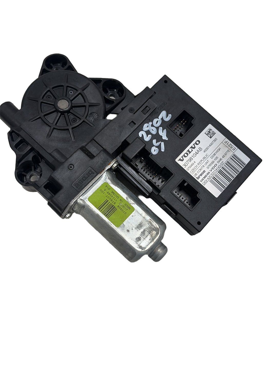 2007 - 2012 Volvo C30 533 Hatchback Right Front Window Regulator/Motor 30798104